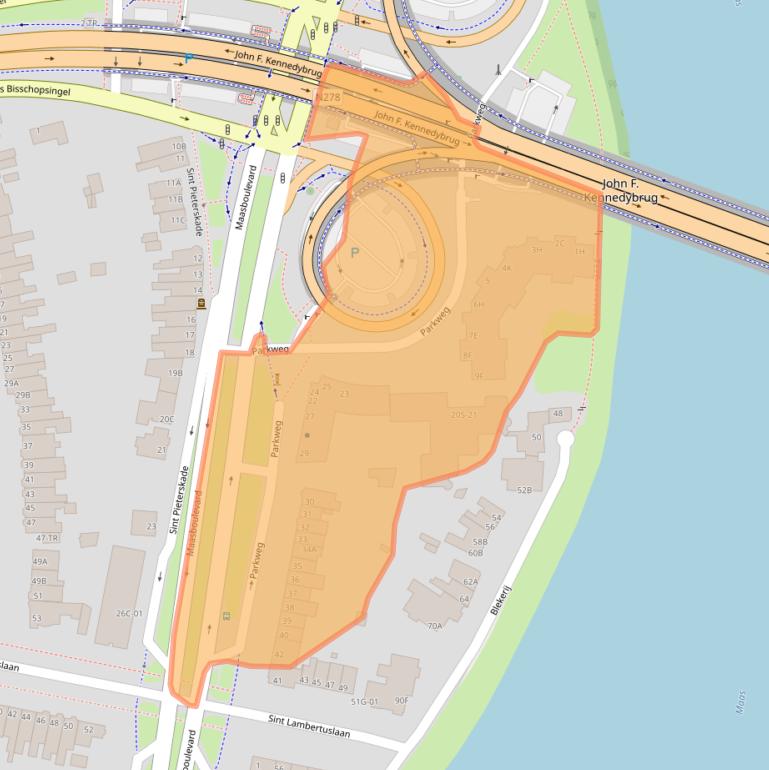 Kaart van postcodegebied 6212XN.