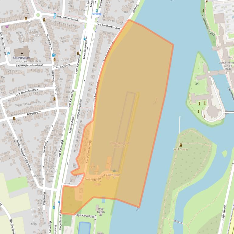 Kaart van postcodegebied 6212XV.