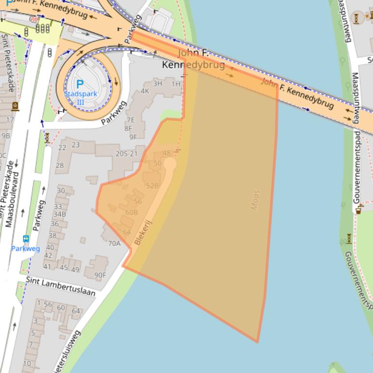 Kaart van postcodegebied 6212XW.