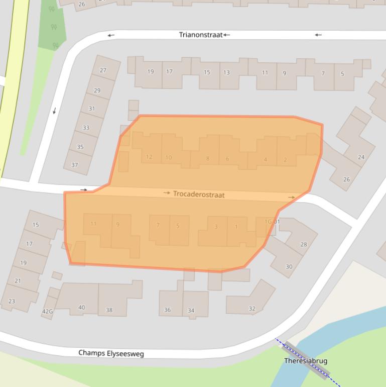 Kaart van postcodegebied 6213AD.