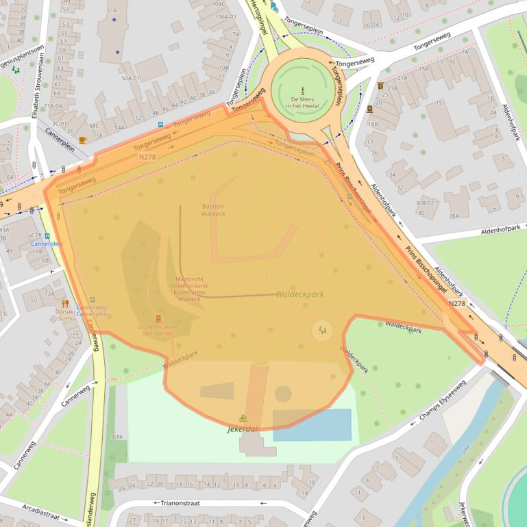 Kaart van postcodegebied 6213AG.