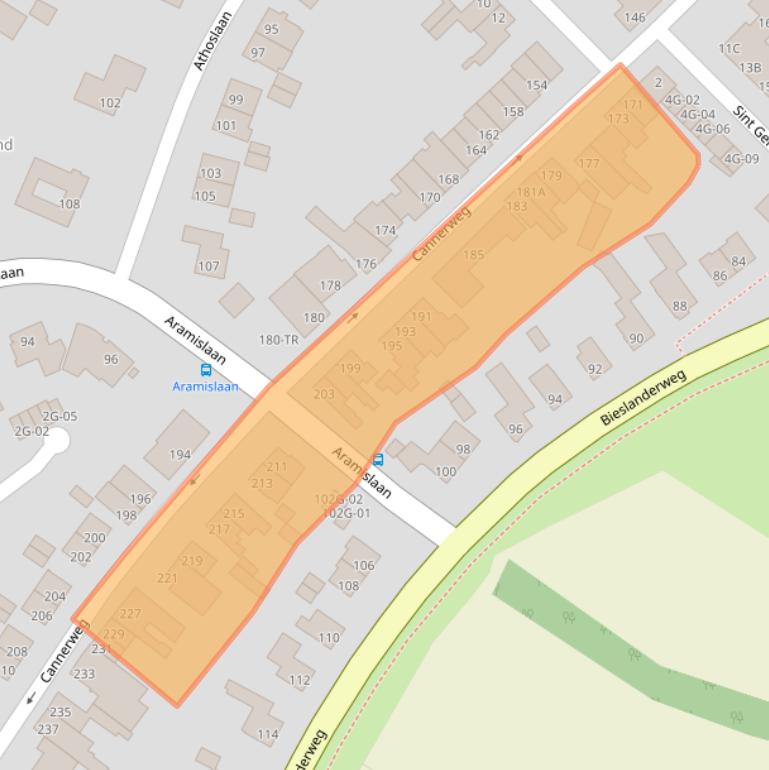 Kaart van postcodegebied 6213BD.