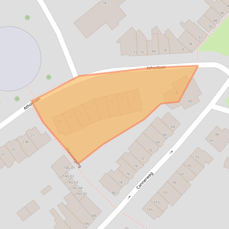 Kaart van postcodegebied 6213CA.