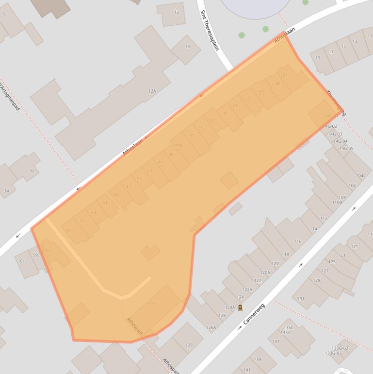 Kaart van postcodegebied 6213CB.