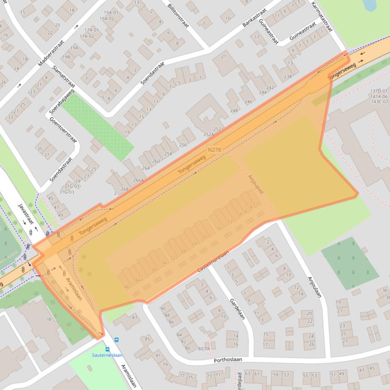 Kaart van postcodegebied 6213CW.