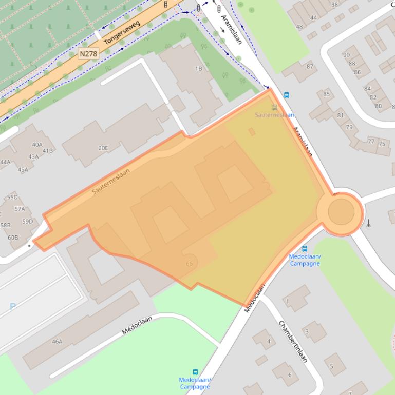 Kaart van postcodegebied 6213EA.