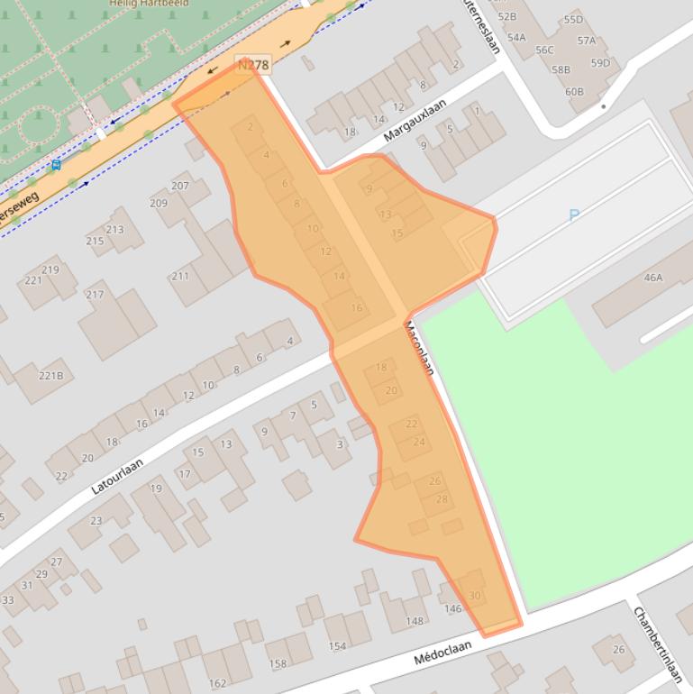 Kaart van postcodegebied 6213EX.