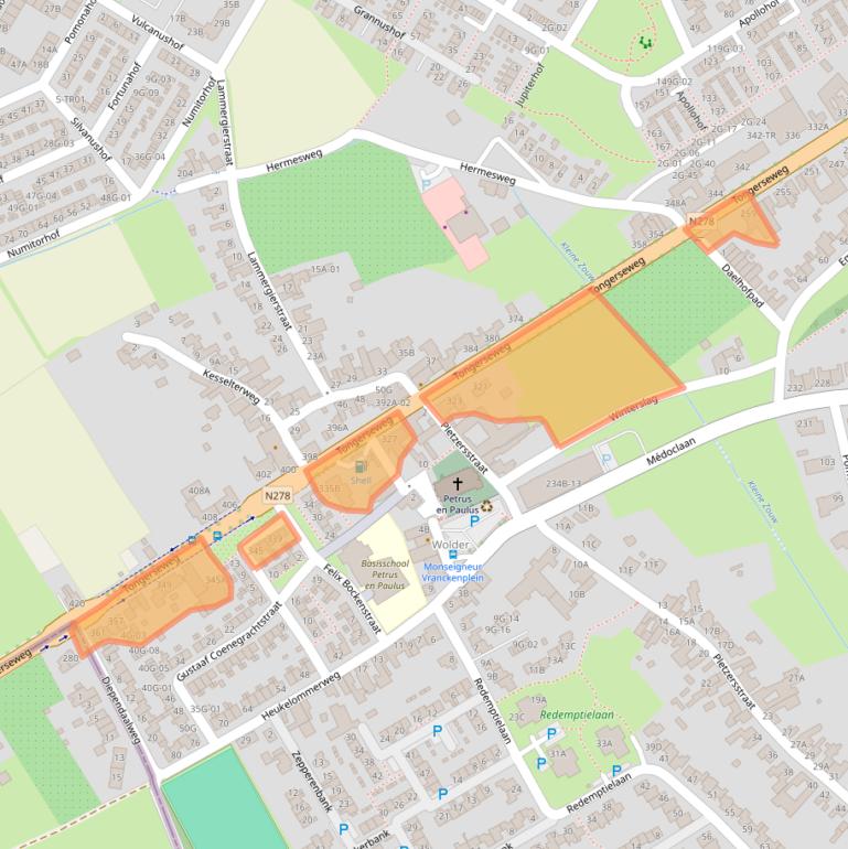 Kaart van postcodegebied 6213GD.