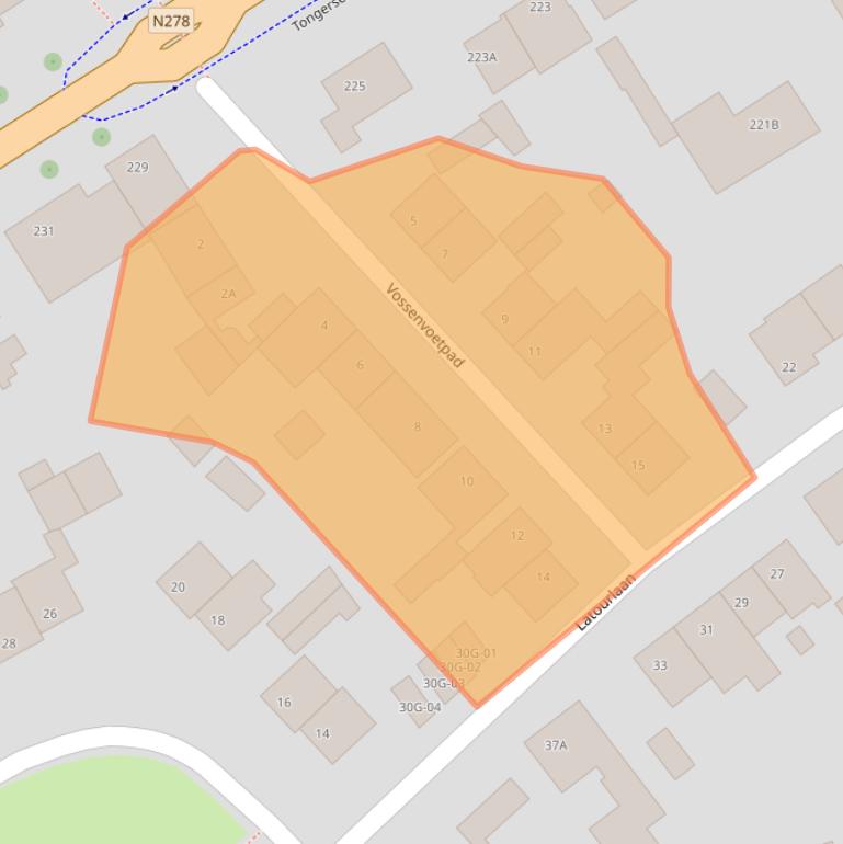 Kaart van postcodegebied 6213GE.