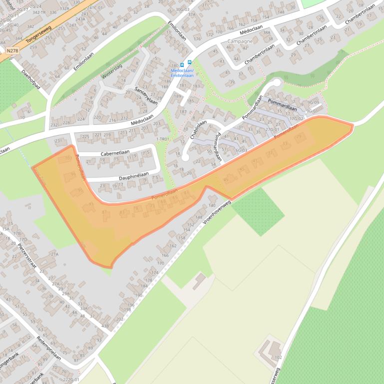 Kaart van postcodegebied 6213GW.