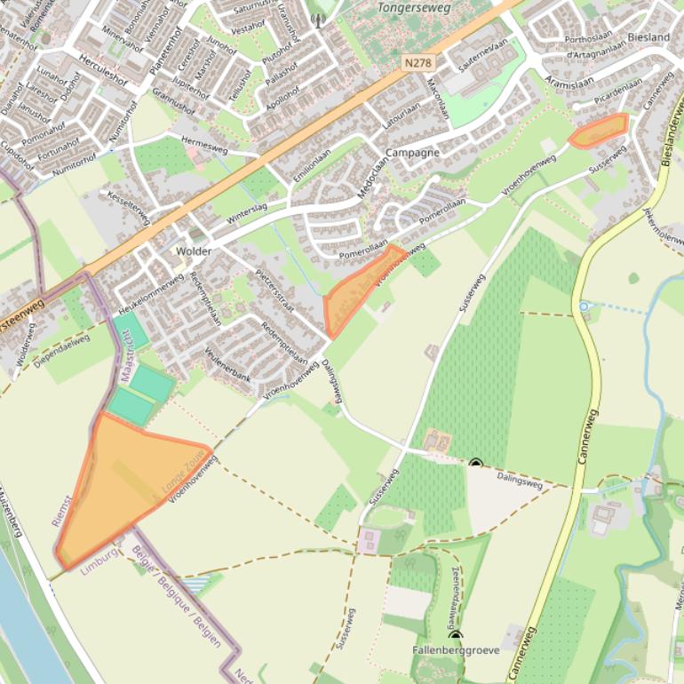 Kaart van postcodegebied 6213HD.