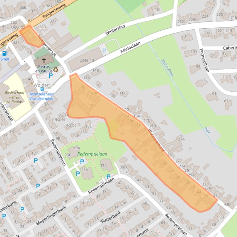 Kaart van postcodegebied 6213HH.