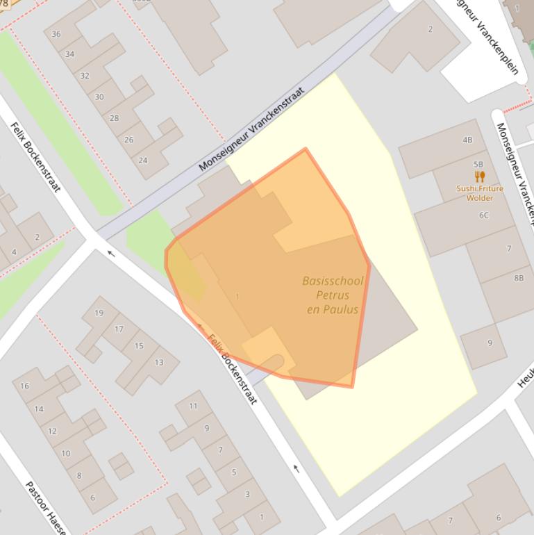 Kaart van postcodegebied 6213HM.