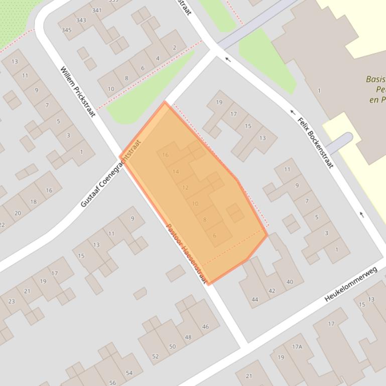 Kaart van postcodegebied 6213HR.