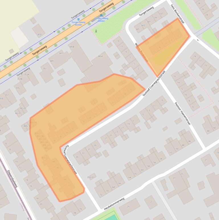 Kaart van postcodegebied 6213HT.