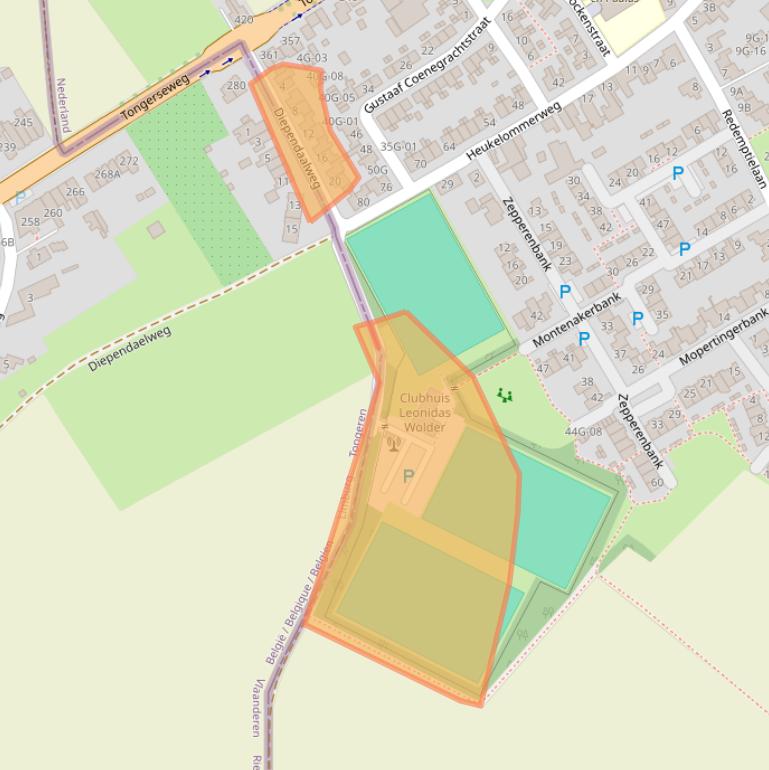 Kaart van postcodegebied 6213HZ.