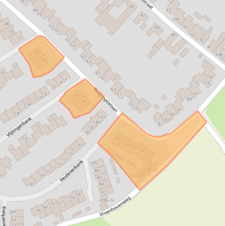 Kaart van postcodegebied 6213JB.