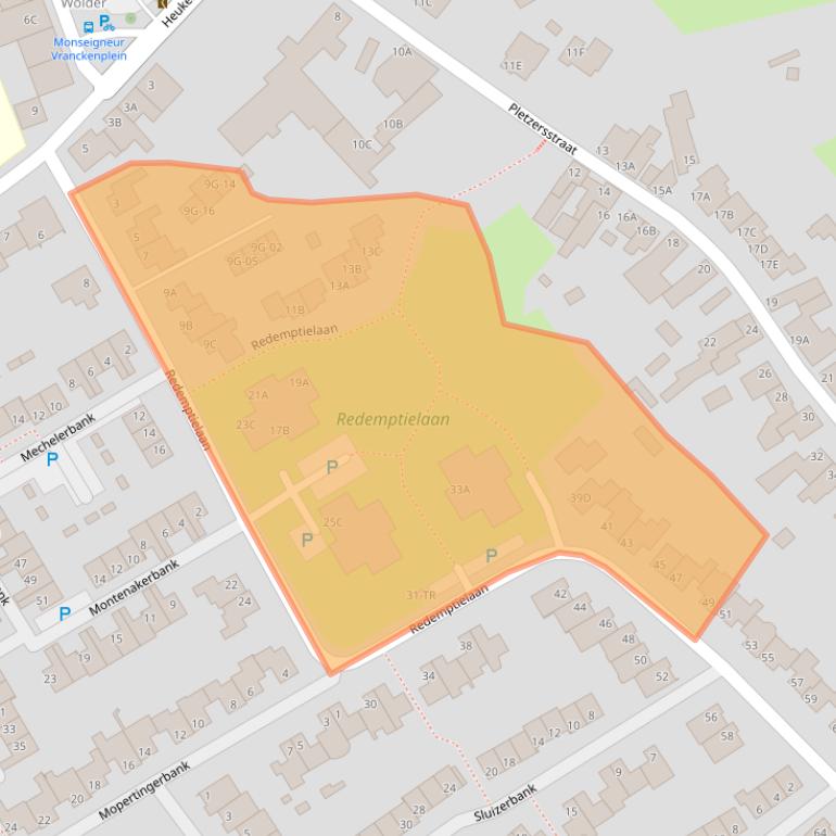 Kaart van postcodegebied 6213JC.