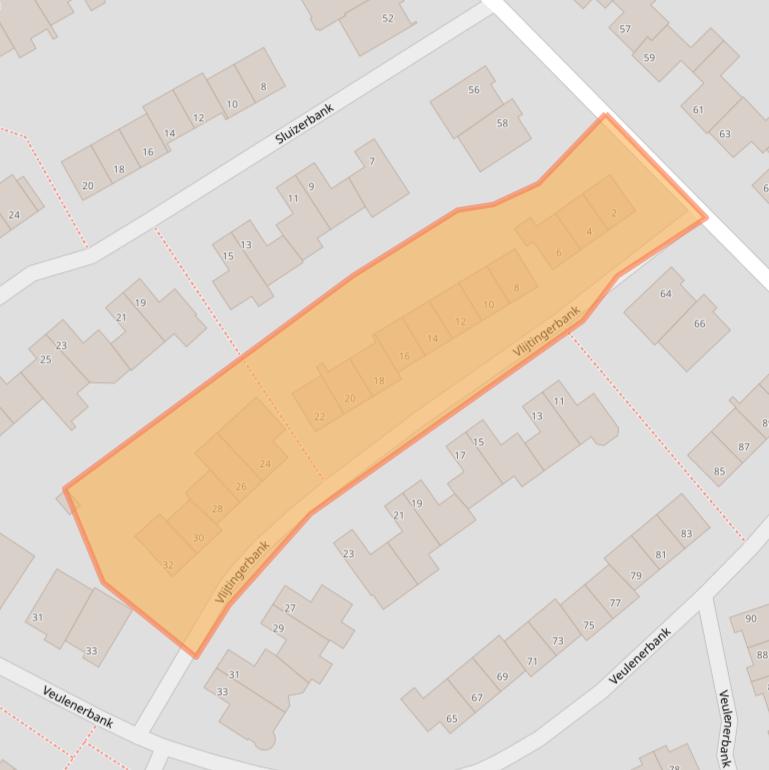 Kaart van postcodegebied 6213KB.