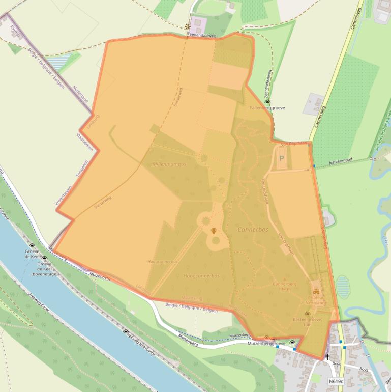 Kaart van postcodegebied 6213NG.