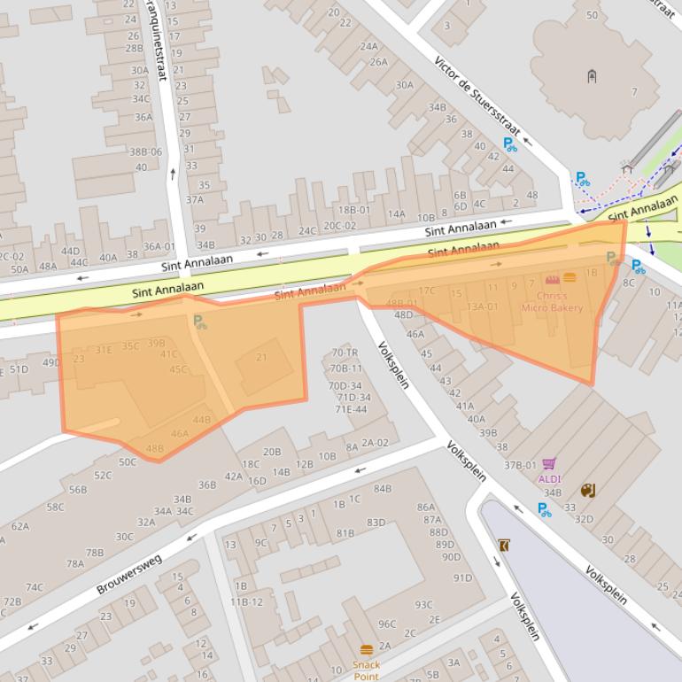 Kaart van postcodegebied 6214AA.
