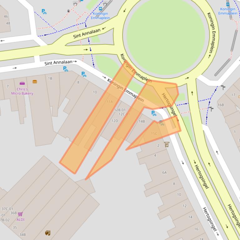 Kaart van postcodegebied 6214AB.