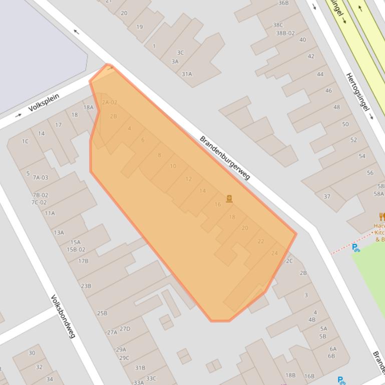 Kaart van postcodegebied 6214AK.