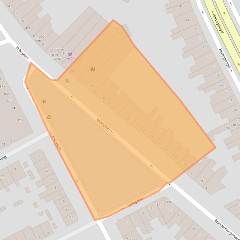 Kaart van postcodegebied 6214AM.