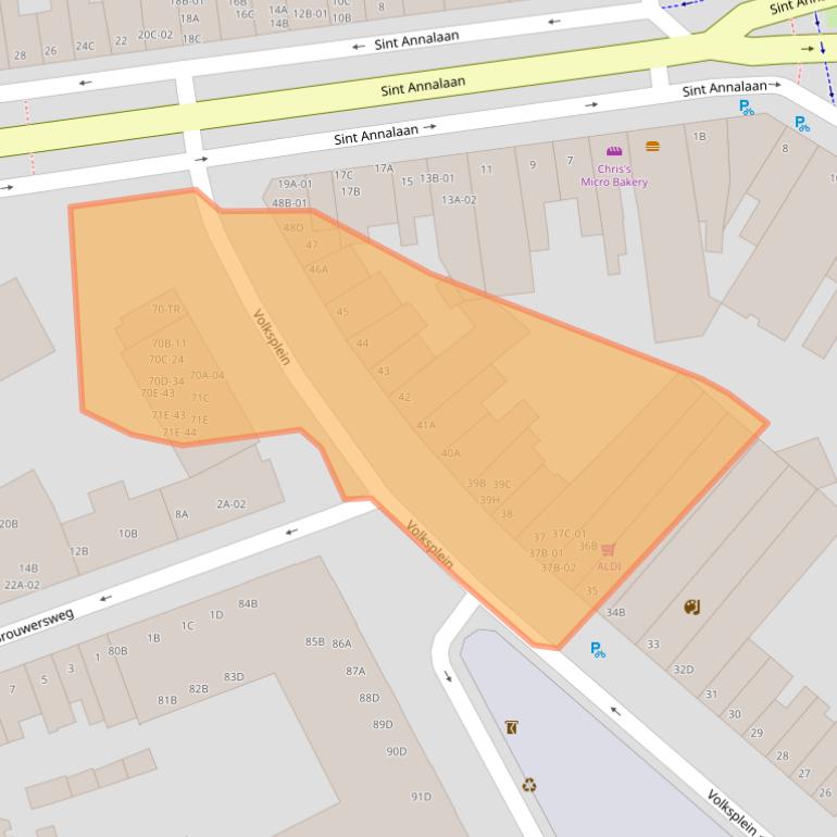 Kaart van postcodegebied 6214AN.