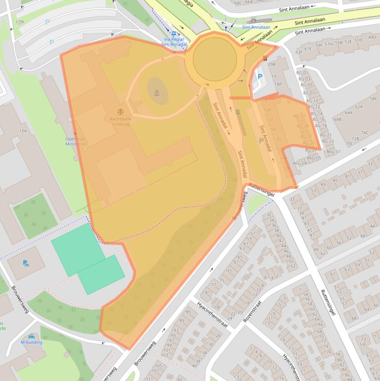 Kaart van postcodegebied 6214PA.