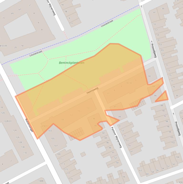 Kaart van postcodegebied 6214RA.