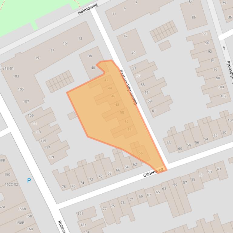 Kaart van postcodegebied 6214RE.