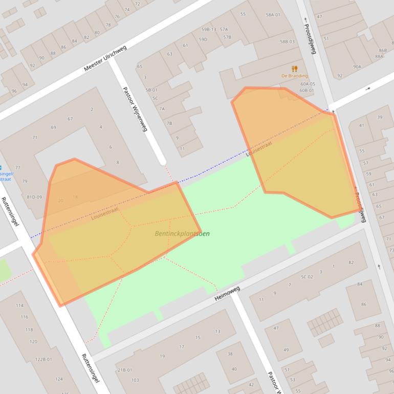 Kaart van postcodegebied 6214SB.
