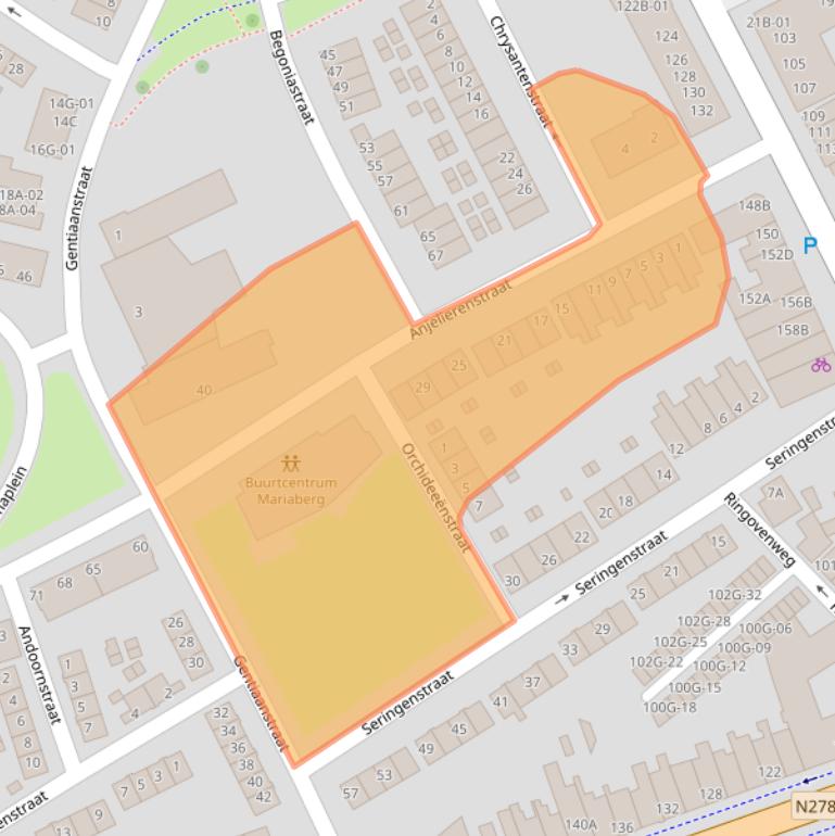 Kaart van postcodegebied 6214SW.