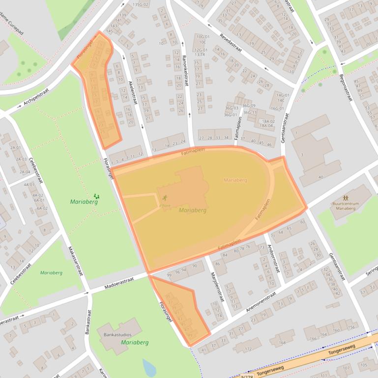 Kaart van postcodegebied 6214VN.