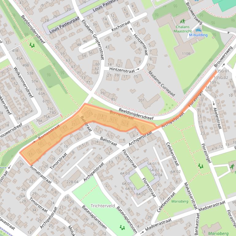 Kaart van postcodegebied 6214VT.