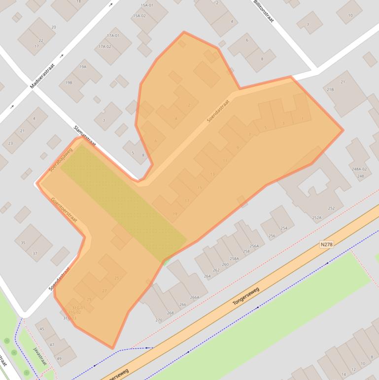 Kaart van postcodegebied 6214XX.