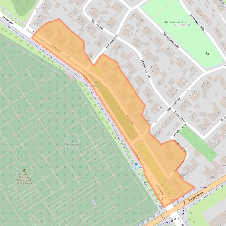 Kaart van postcodegebied 6214XZ.