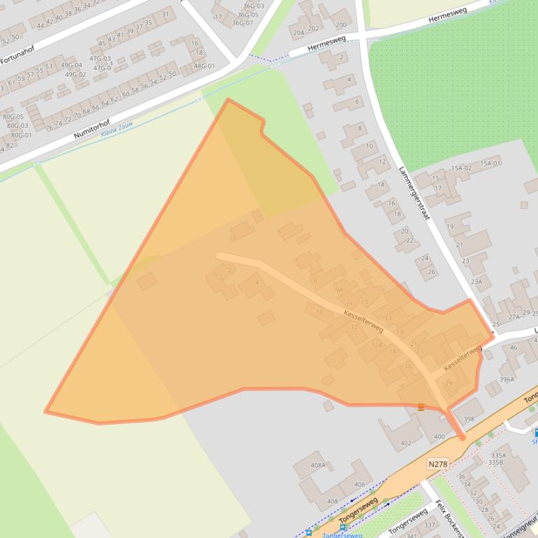 Kaart van postcodegebied 6215AG.