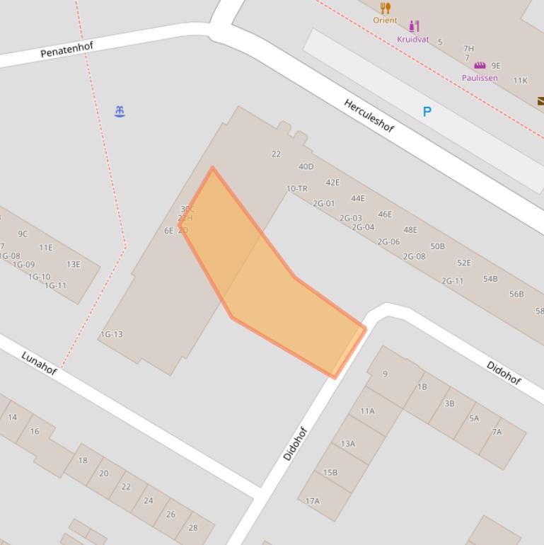 Kaart van postcodegebied 6215BK.