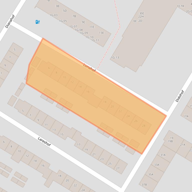 Kaart van postcodegebied 6215BS.