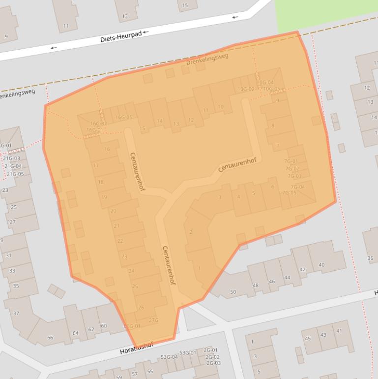 Kaart van postcodegebied 6215EE.