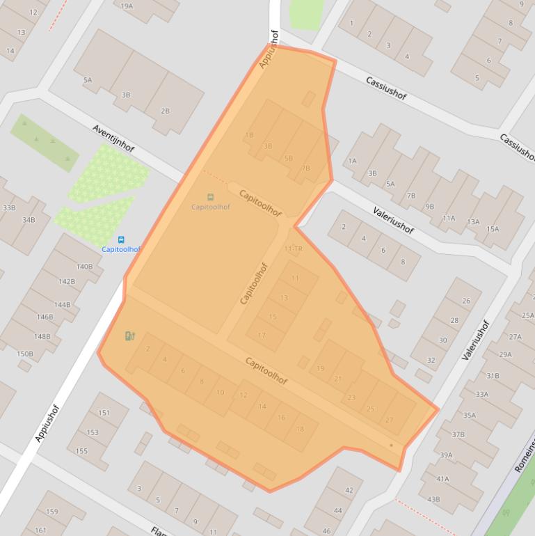 Kaart van postcodegebied 6215ET.