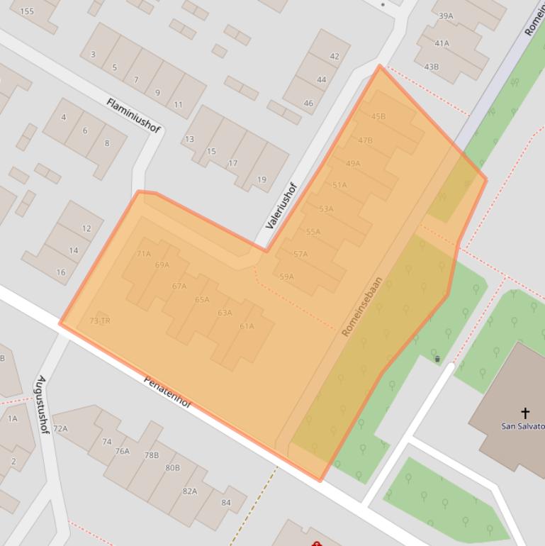 Kaart van postcodegebied 6215GD.