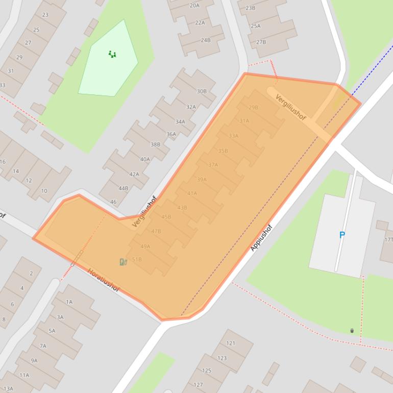 Kaart van postcodegebied 6215GJ.