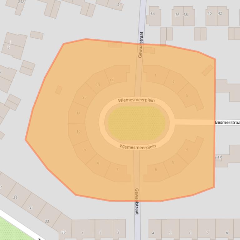 Kaart van postcodegebied 6215JH.