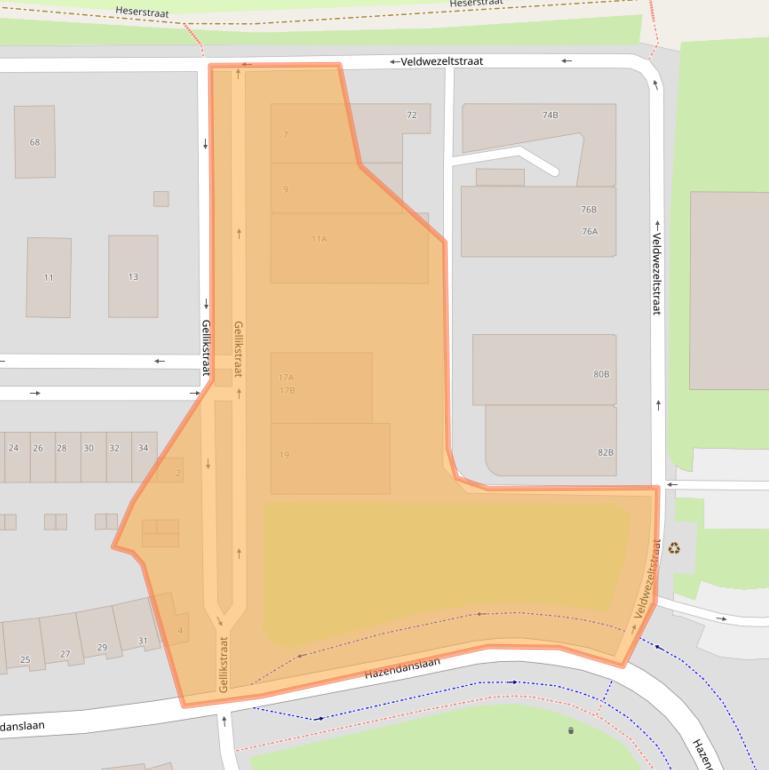 Kaart van postcodegebied 6215JM.