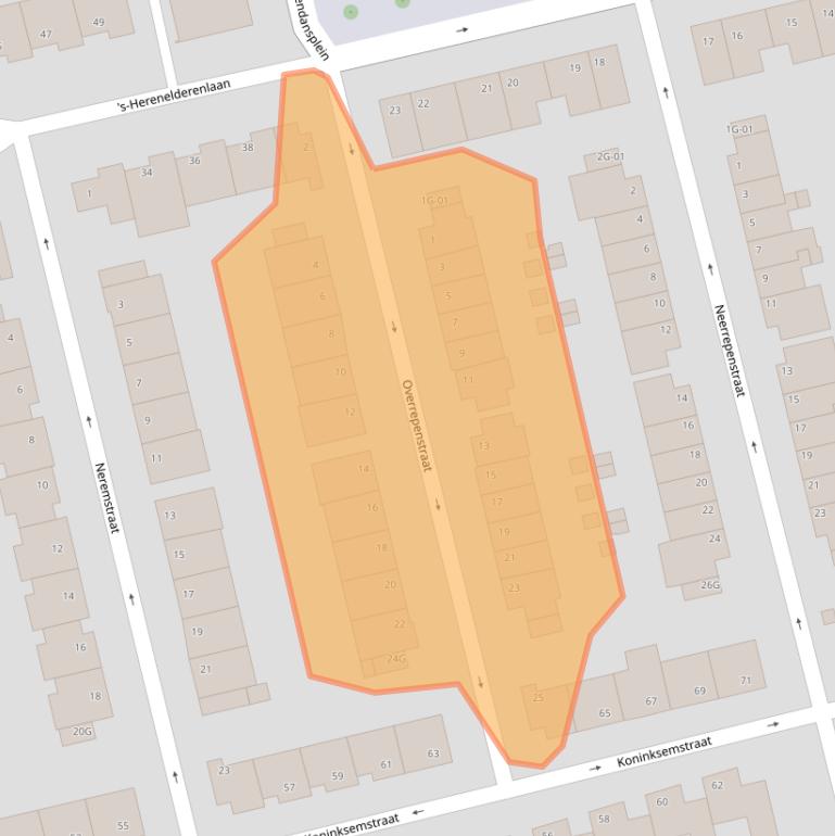 Kaart van postcodegebied 6215KG.