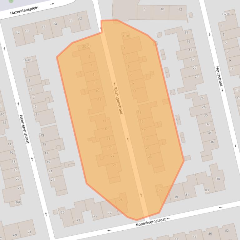 Kaart van postcodegebied 6215KJ.