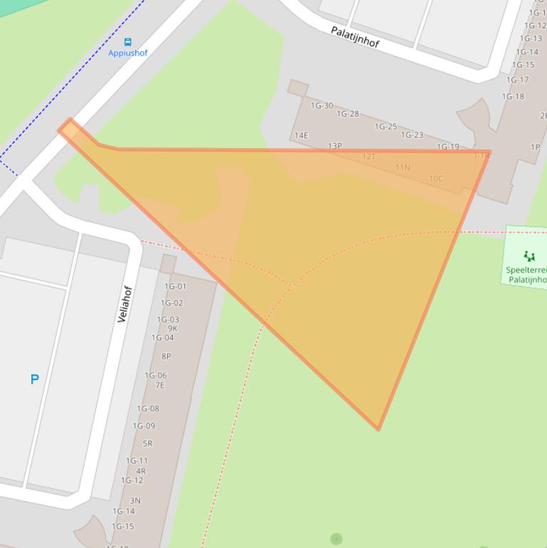 Kaart van postcodegebied 6215PP.